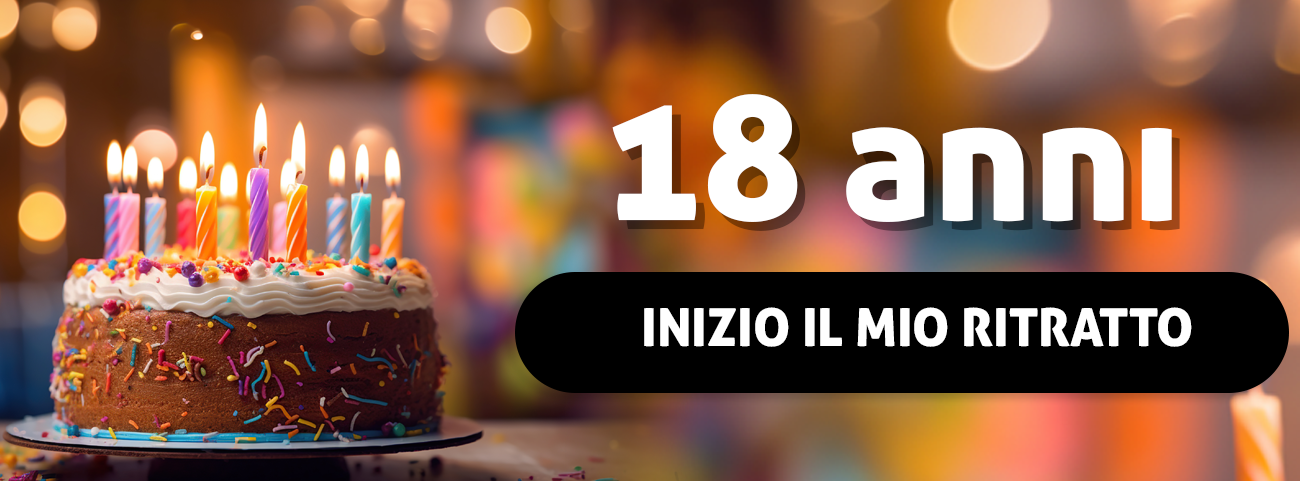 Candela personalizzata per un 18° compleanno